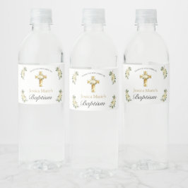 Klassische Elegante Blumen-Gold-Cross-Taufe