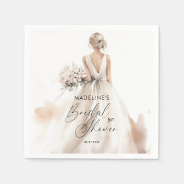 Klassische Elegante Braut zum "Gown Brautparty" Serviette