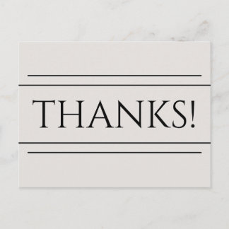 Klassische, elegante "DANKE!"-Postkarte Postkarte