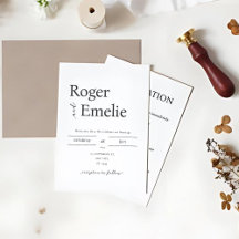 Klassische Elegante einfache Hochzeit