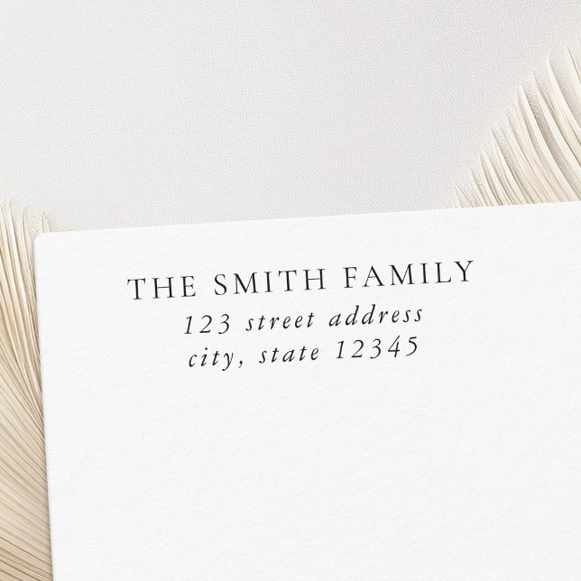 Klassische Elegante Familienname Rücksendeadresse Permastempel (Von Creator hochgeladen)