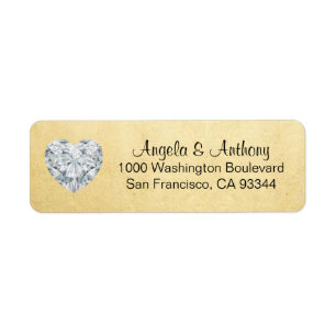 Klassische Elegante Gold Foil Wedding Rücksendeadr