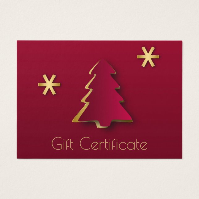 Klassische Elegante Gold Red Christmas Tree Gesche (Vorderseite)