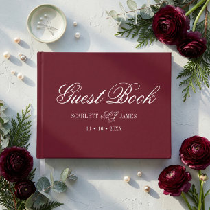 Klassische elegante Hochzeit für Paare Gästebuch