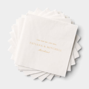 Klassische elegante Hochzeit Servietten Mit Folie