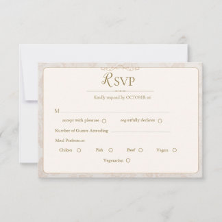 Klassische elegante Hochzeits-RSVP-Karte - Minimal RSVP Karte