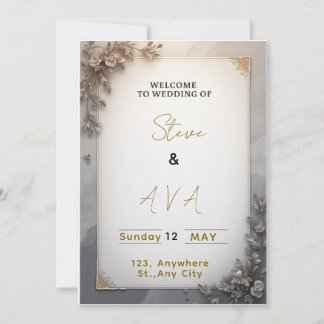 Klassische elegante Hochzeitseinladung Einladung