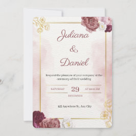 Klassische elegante Hochzeitseinladung Einladung