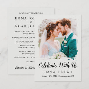Klassische elegante Hochzeitsempfangs-Party-Einlad RSVP Karte