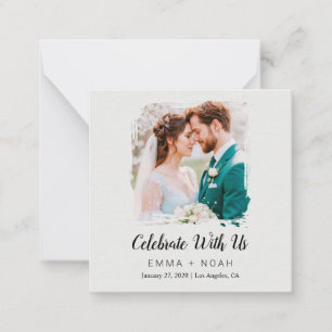 Klassische elegante Hochzeitsempfangsfeier Einladu Mitteilungskarte