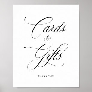 Klassische Elegante Hochzeitskarten und Geschenke- Poster