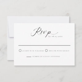 Klassische elegante Kalligrafie-RSVP-Karte Einladung