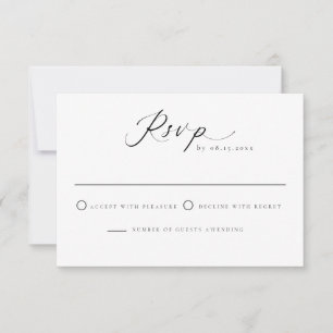 Klassische elegante Kalligrafie-RSVP-Karte Einladung