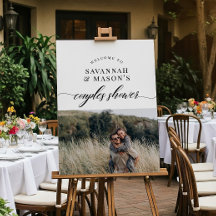 Klassische Elegante Paare Dusche Foto Zeichen