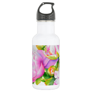 Klassische, elegante, rosafarbene, bläserne Perle Edelstahlflasche