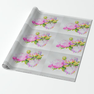 Klassische, elegante, rosafarbene, bläserne Perle Geschenkpapier