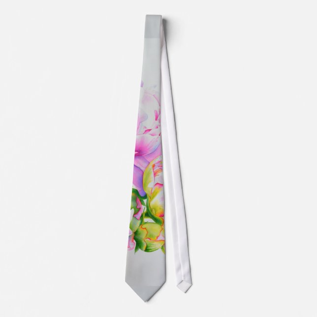 Klassische, elegante, rosafarbene, bläserne Perle Krawatte (Vorderseite)