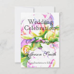 Klassische, elegante, rosafarbene, bläserne Perle Save The Date