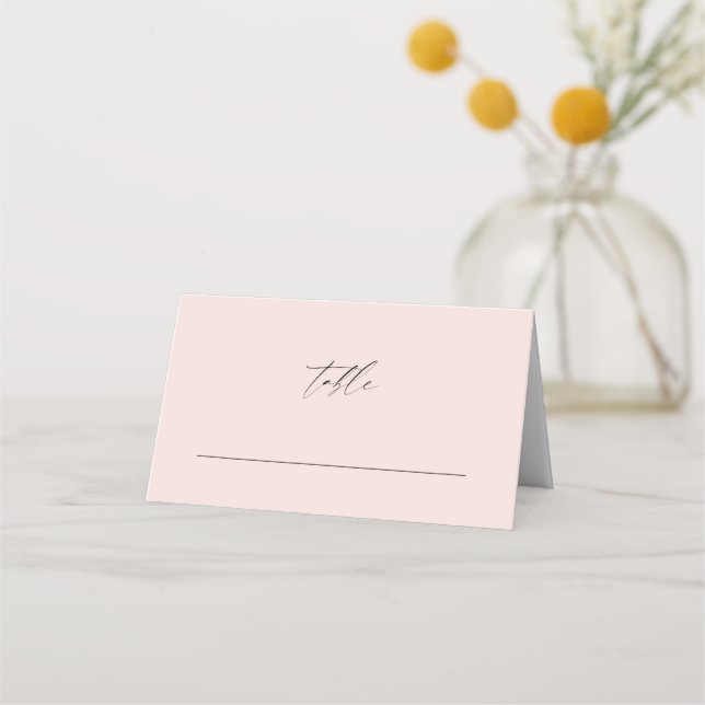 Klassische Elegante Rose Hochzeitstisch-Platzkarte Platzkarte (Vorderseite)