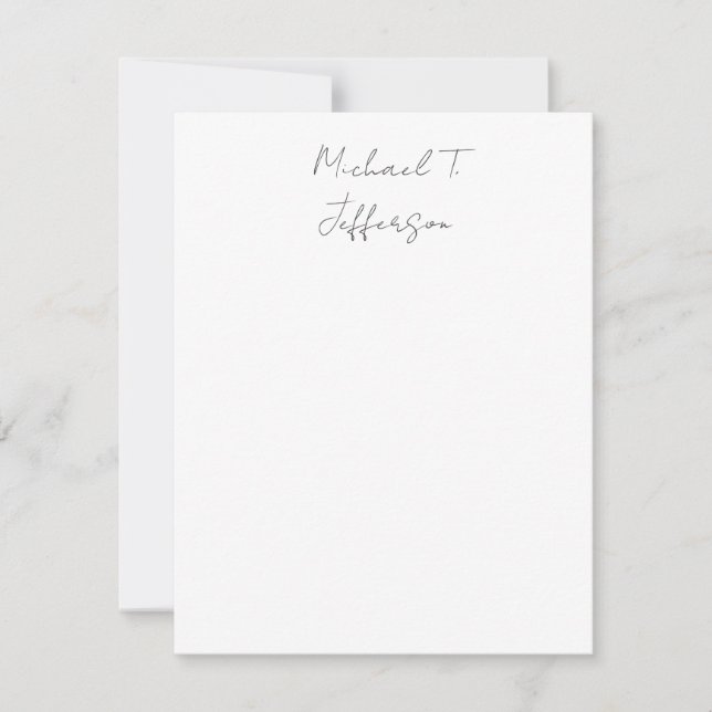 Klassische Elegante Schlicht einfach RSVP Karte (Vorderseite)