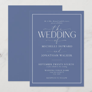 Klassische elegante Schrift Hochzeit Einladung