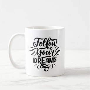 Klassische Elegante Schwarze Buchstaben Kunstvoll  Kaffeetasse