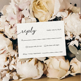 Klassische Elegante Script Wedding RSVP Card Karte