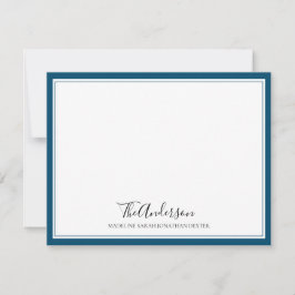 Klassische Elegante Skriptfamilie Navy Square Bord Mitteilungskarte