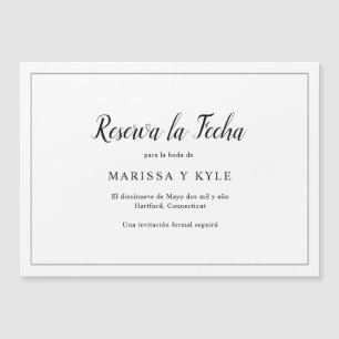 Klassische elegante spanische Hochzeit - Save-the- Magneteinladung