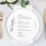 Klassische elegante Speisekarten für Hochzeitstisc Menükarte<br><div class="desc">Klassische elegante Speisekarten für Hochzeitstische</div>