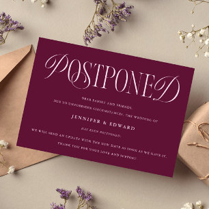 Klassische Elegante Verspätete Hochzeitsaktualisie Einladung
