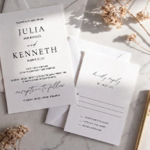 Klassische Elegante vertikale Hochzeitskarte