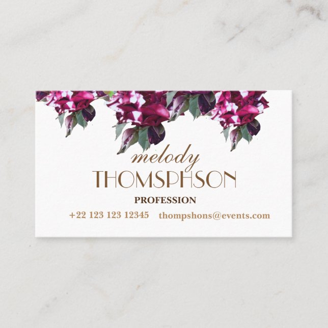 Klassische, elegante Visitenkarten Visitenkarte (Vorderseite)