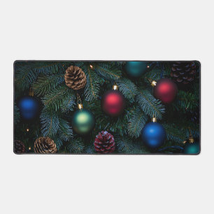 Klassische elegante Weihnachtsbaum-Ornamente Schreibtischunterlage