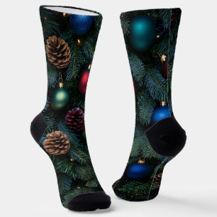 Klassische elegante Weihnachtsbaum-Ornamente Socken