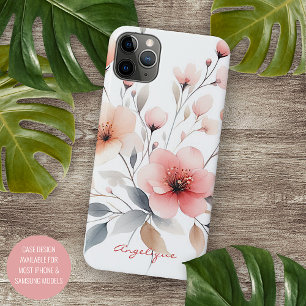 Klassische, elegante, zarte Wasserfarben-Blumen Case-Mate iPhone Hülle