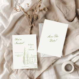 Klassische Elegante Zeitlose Hochzeit Save The Date