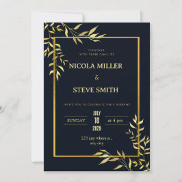 Klassische Eleganz: Hochzeiten in Navy Blue und Go Einladung