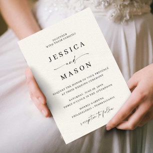 Klassische Eleganz Moderne Minimale Hochzeitseinla Einladung