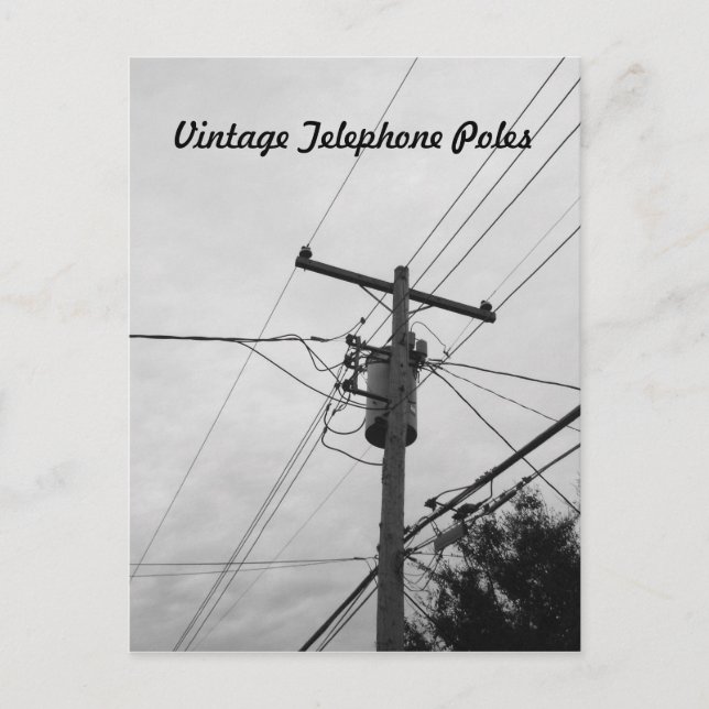 Klassische elektrische Infrastruktur Postkarte (Vorderseite)