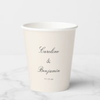 Klassische Elfenbein-Schrift Elegante Hochzeit mit