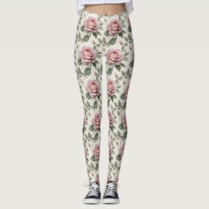 Klassische englische Rosen in zarten Schattierunge Leggings