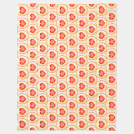 Klassische Erdbeerherz-Thumbprint-Cookies Fleecedecke