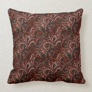 Klassische Erde tont Paisley-Wurfs-Kissen Kissen