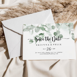 Klassische Eukalyptus-Foliage Save The Date