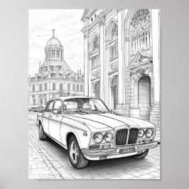 Klassische Farbe für Autos bei Erwachsenen Poster