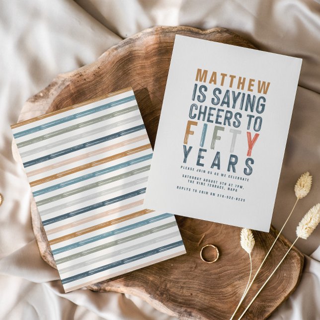 Klassische farbenfrohe Beifall zum 50-jährigen Geb (Von Creator hochgeladen)