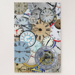 Klassische farbige Collage verzerrter Uhren