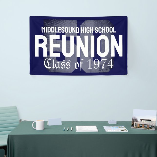 Klassische, fette 50-jährige High School Wiederseh Banner (Messeveranstaltung)
