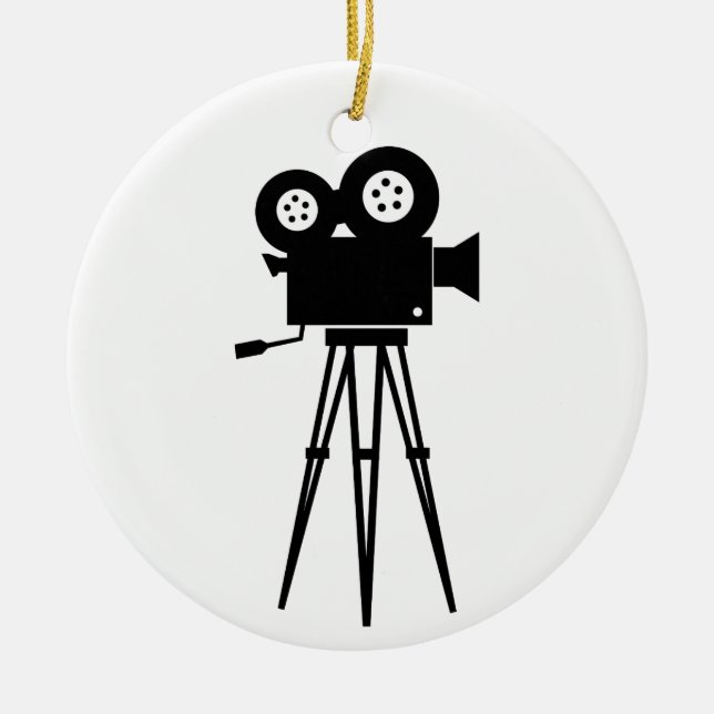 Klassische Film-Kamera Keramikornament (Vorne)